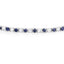 Elegant Blue Sapphire and White Topaz Tennis Bracelet