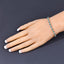 5.77 Carat Genuine Emerald and White Topaz Bracelet in Sterling Silver