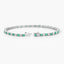 5.77 Carat Genuine Emerald and White Topaz Bracelet in Sterling Silver