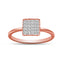 10K Rose Gold 1/3 Cttw Princess Cut Diamond Engagement Ring - Size 7