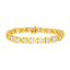 10K Yellow Gold Plated Sterling Silver Diamond XOXO Bracelet - Size 7.25"