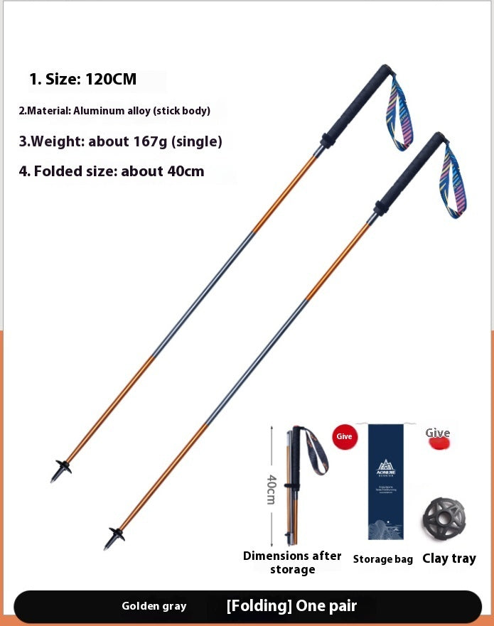 Premium Folding Carbon Trekking Poles for Outdoor Adventures
