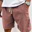 Men's Corduroy Jogger Shorts with Drawstring and Pockets