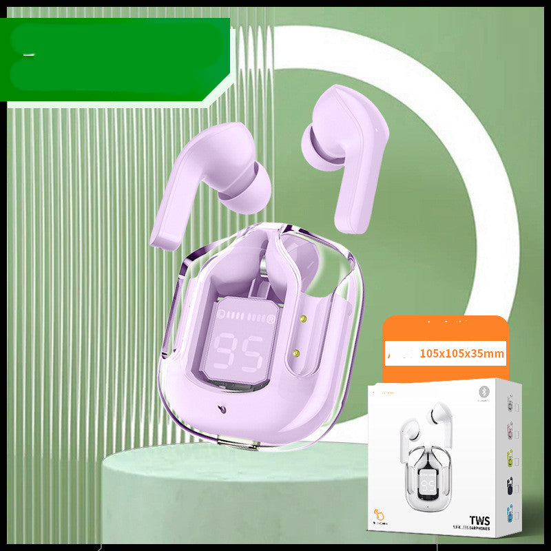 Mini Transparent Wireless Bluetooth Headset with Digital Display