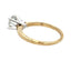 Bague de fiançailles en or jaune 10KT avec diamant naturel de 1,00 ct