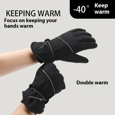 Premium Warm Ski Riding Gloves - Fleece-Lined & Waterproof