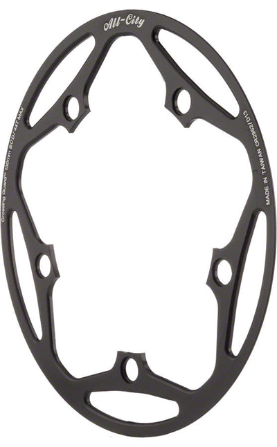 Protector de cadena All-City Cross Wizard 44t x 130mm Negro