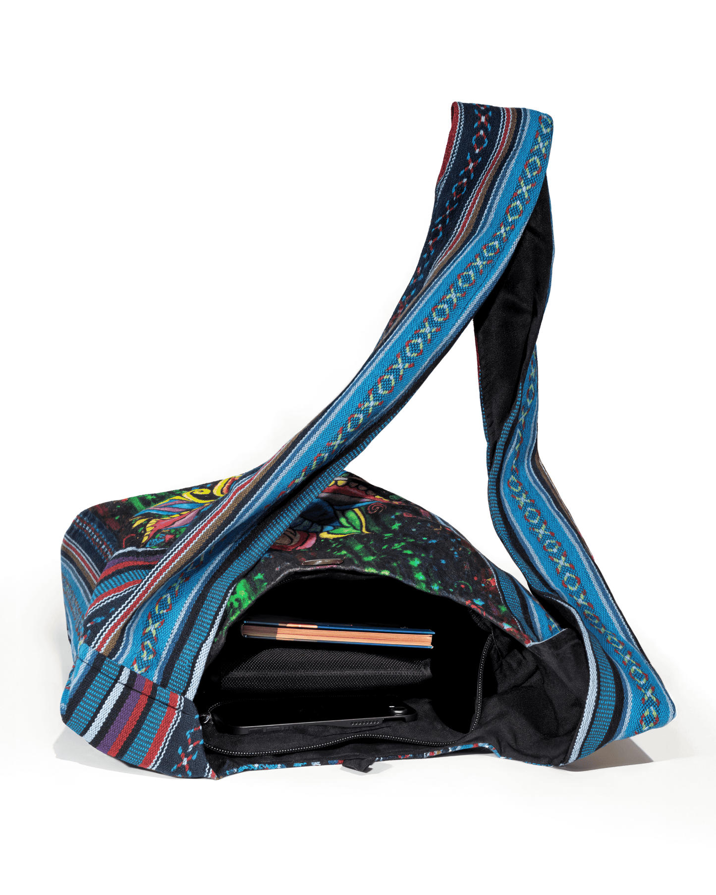 Sac à bandoulière Lotus fait main de la collection Kathmandu