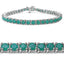 7.48 Carat Genuine Emerald .925 Sterling Silver Bracelet