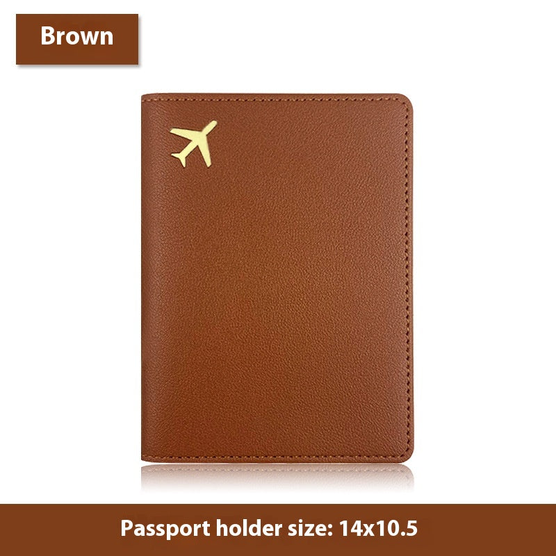 Cubierta de Pasaporte Multifuncional de PU Cuero