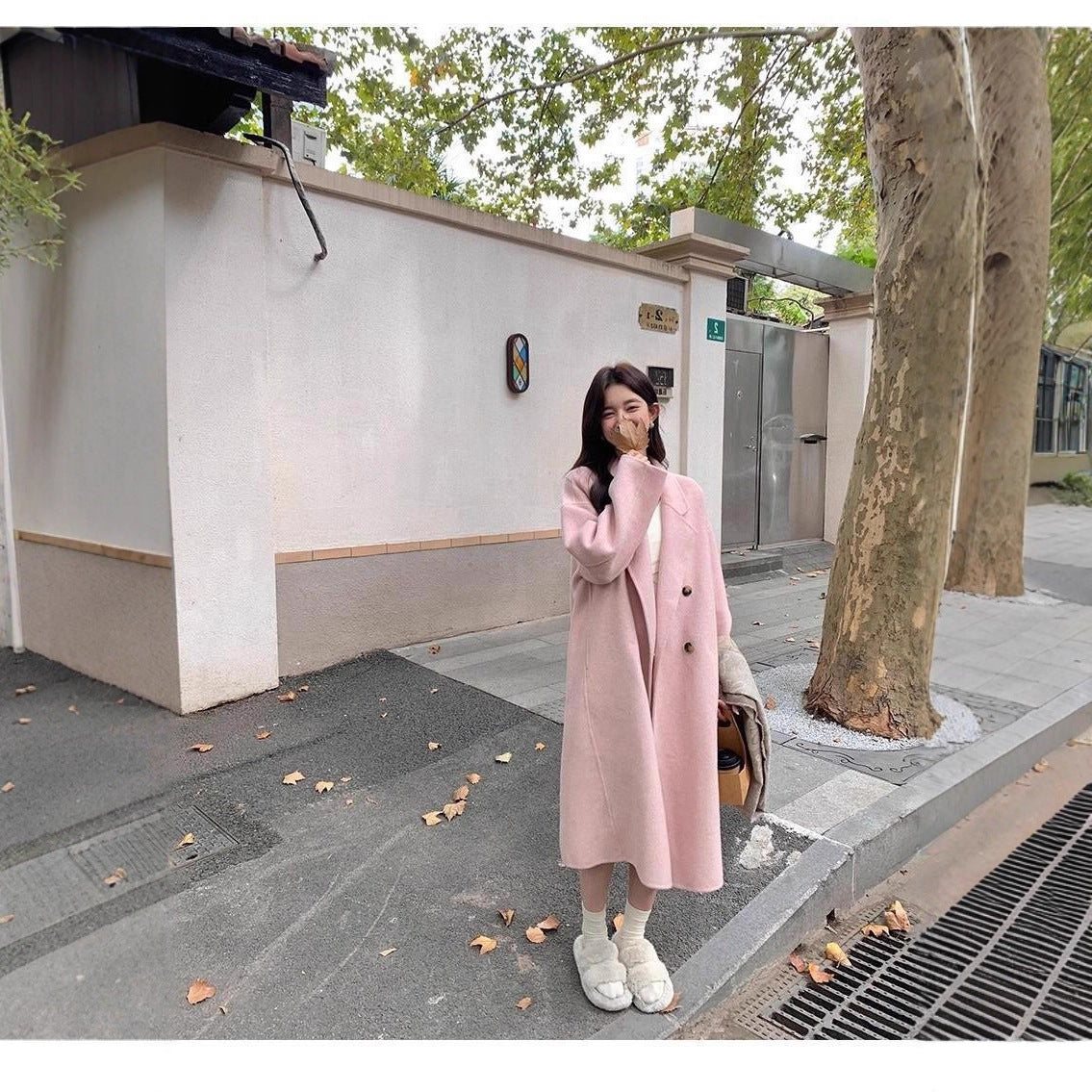 Manteau en laine double face élégant pour femmes