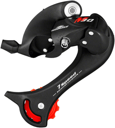 SunRace M37 Rear Derailleur - 7-Speed Long Cage Black