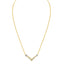 Collar de Pendiente en Forma de V con Diamantes de Corte Princesa de Oro de 14K