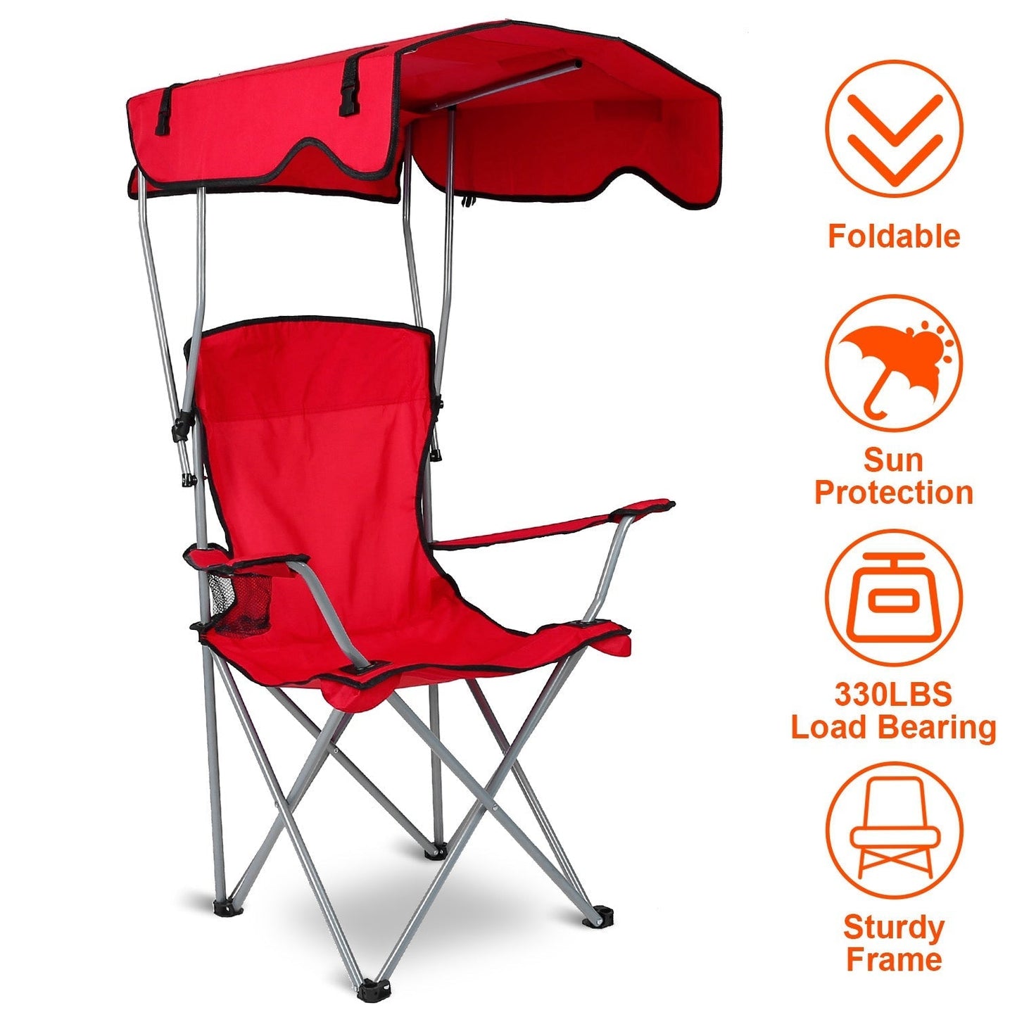 Silla de Playa Plegable GBruno con Dosel