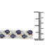 Bracelet en or jaune 14 carats plaqué, saphirs bleus et diamants