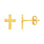 Elegant 14k Yellow Gold Cross Post Earrings