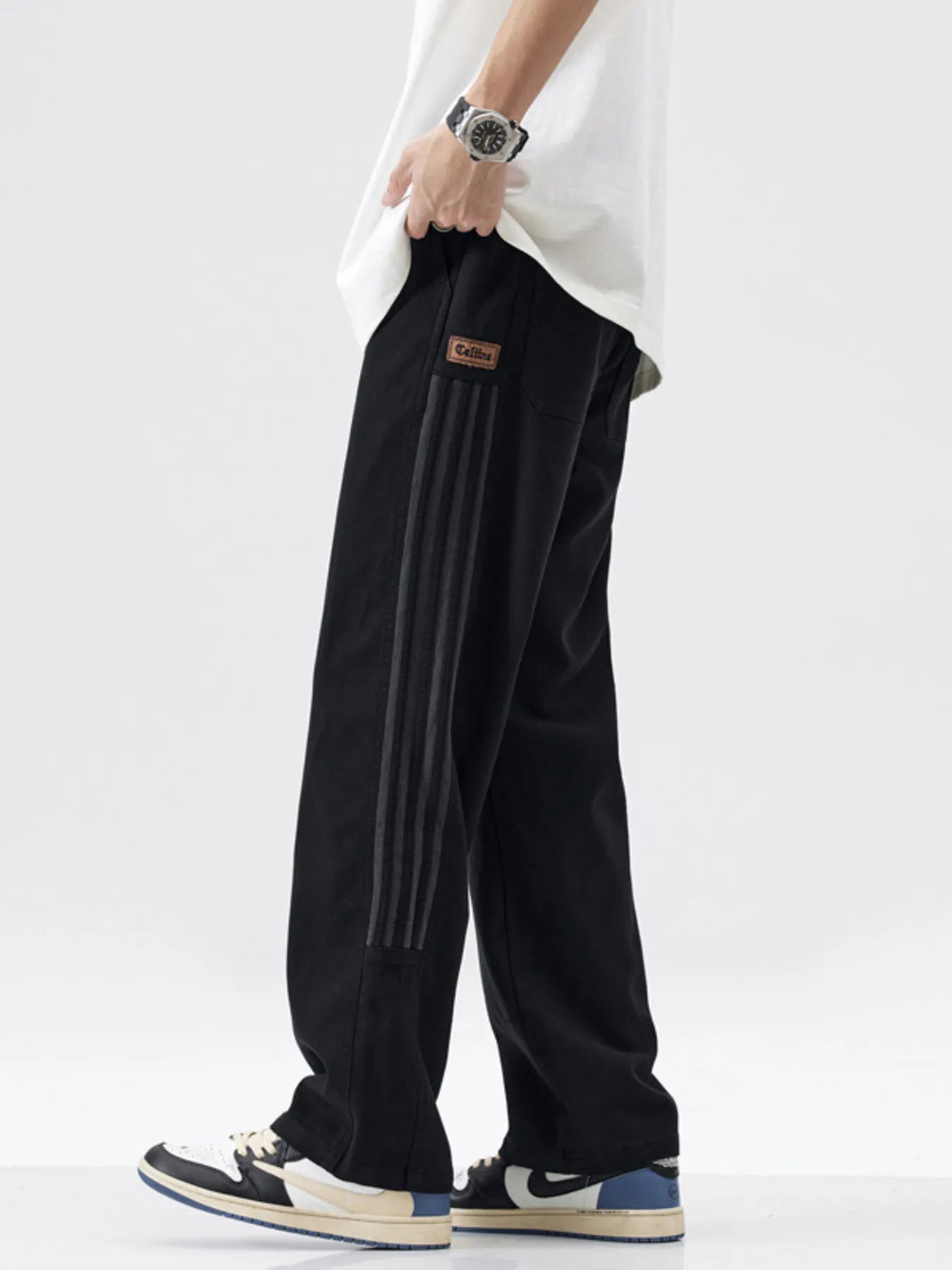 Men's Plus Size Loose-Fit Drawstring Casual Joggers