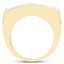 Bague en Argent Sterling Plaquée Or Jaune 14K avec Diamant Blanc de 0,25 Carat