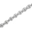 Sterling Silver Diamond Cluster Link Bracelet