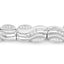 0.84 Carat Genuine White Diamond Sterling Silver Bracelet