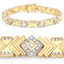 Bracelet en argent sterling avec diamant blanc véritable de 0,98 carat