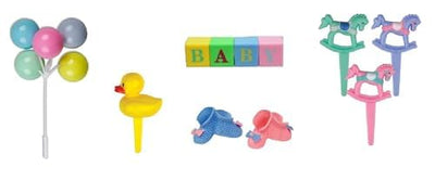 Oasis Supply Deluxe Baby Shower Cake Topper Kit - 30 Pieces