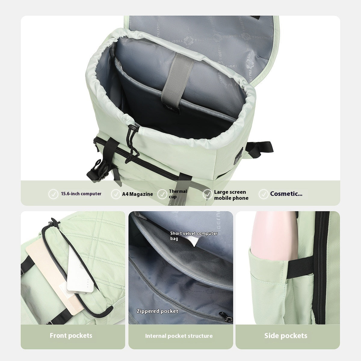 Lightweight Schoolgirl's Travel Backpack with Large Capacity