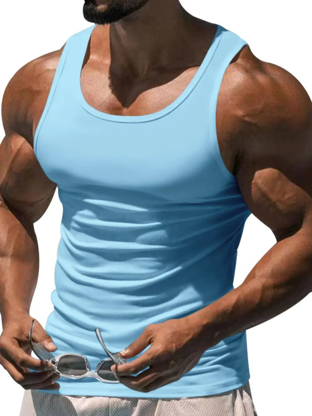 Débardeur à larges bretelles pour hommes grande taille