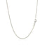 18k White Gold Round Cable Chain Necklace - 1.5mm