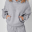 Solid Reverse Seams Hoodie and Joggers Set