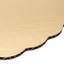 Plateau à gâteau en or à bordure en forme de coquille de 14" - Unitaire