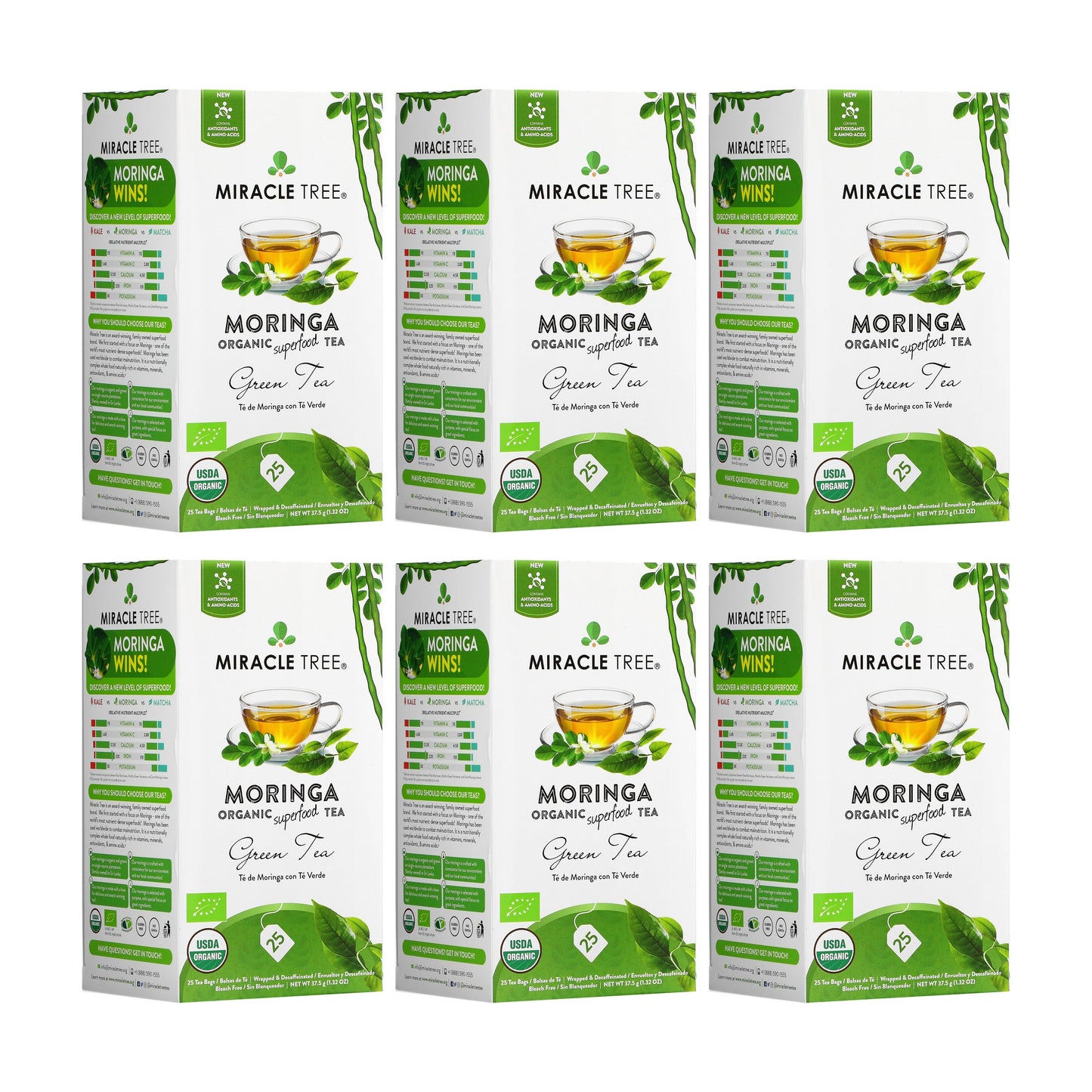 Organic Moringa Green Tea - Premium Herbal Blend