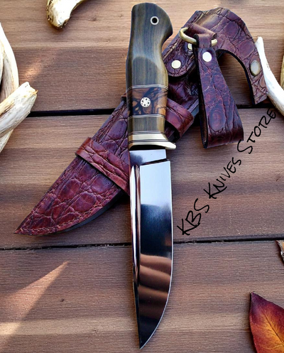 Dawn Stalker – Premium Hunting Knife with D2 Steel Blade & Elegant Wood Handle - Korvel