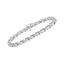 Bracelet en argent sterling 925 avec diamants en forme de "X" - Taille 7,25