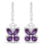 Pendientes de Amatista Genuina de 2.12 Quilates en Plata Esterlina .925