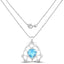 11.50 Carat Swiss Blue Topaz Pendant in Sterling Silver