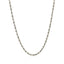 Cadena de cuerda de corte de diamante sólido de 14k y 2.5mm en oro blanco