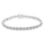 Bracelet en diamant tennis en argent sterling plaqué or rose 14K