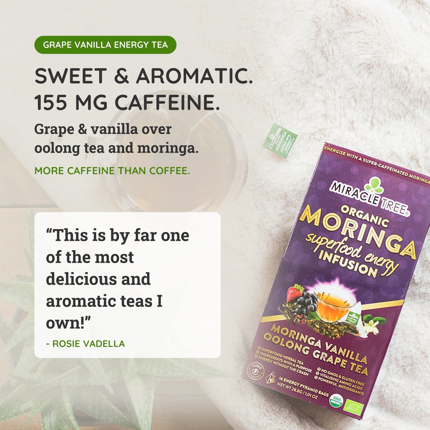 Moringa Energy Tea - Grape Vanilla Blend