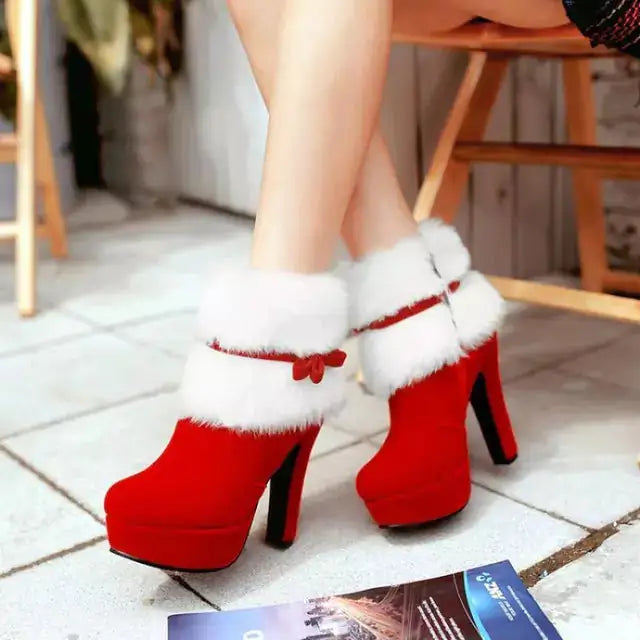 Elegant Holiday High Heel Boots
