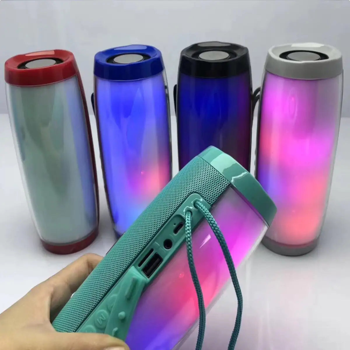 Haut-parleurs Bluetooth LED arc-en-ciel vibrants