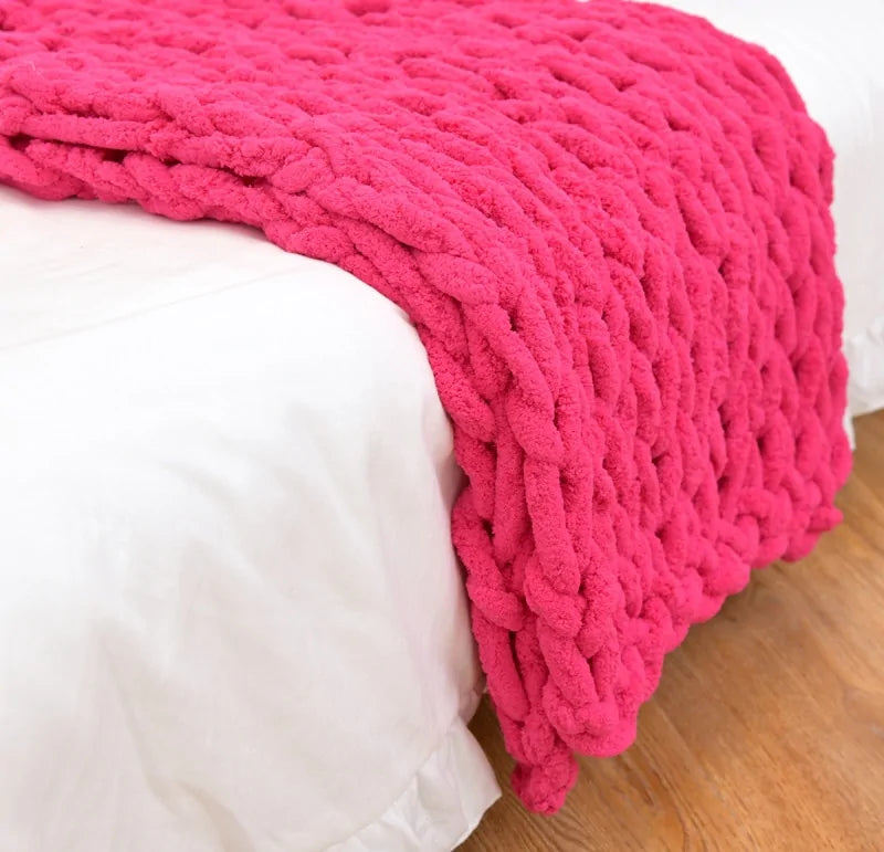 Luxurious Chunky Knitted Blanket