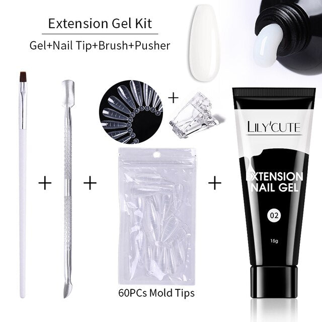 LILYCUTE Nail Extension Gel Set - Premium Nail Care