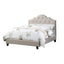 Lit Queen Size Contemporain avec Tête de Lit Réglable en Brun Clair