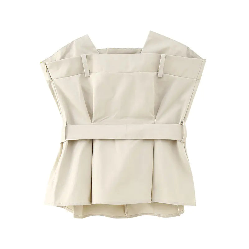 Conjunto de Top y Falda Rizada Chic Y2K de Verano 2023
