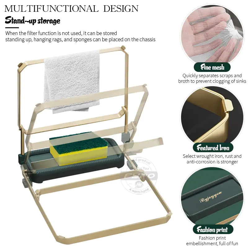 Soporte Plegable para Filtro de Fregadero de Cocina
