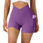 Shorts de Yoga Sin Costuras de Cintura Alta para Mujeres