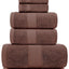 Luxury Brown Bath Towel 8 Piece Set - Combed Cotton Quality