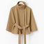 Manteau Trench Élégant d'Hiver à Col Montant et Manches Chauve-Souris pour Femmes