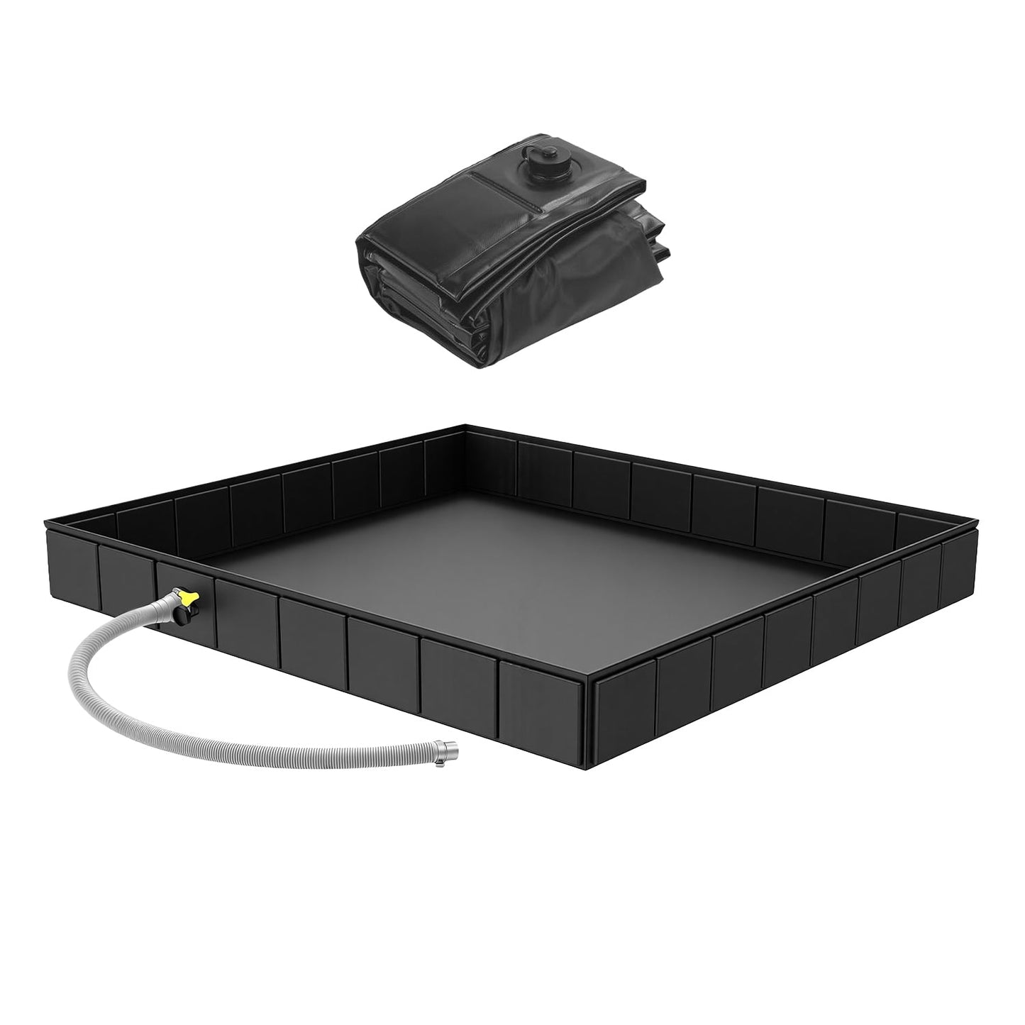 Portable Shower Pan - 41x41in Collapsible Basin for Outdoor Use